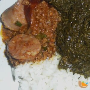 Ravitoto porc + riz jaune safrané